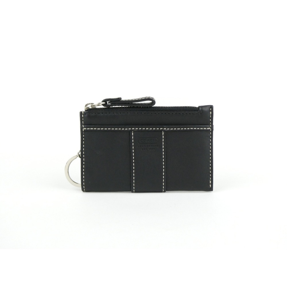 Coach Black Leatherware Mini Skinny Card Case